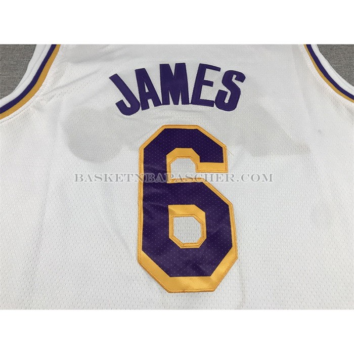 Maillot Los Angeles Lakers LeBron James NO 6 Association 2022-23 Blanc